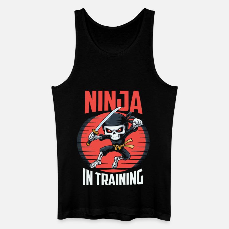 Ninja Skelett Halloween  - Männer Bio Tank Top - Schwarz