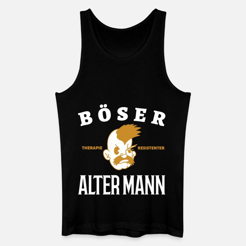 Böser alter Mann - Männer Bio Tank Top - Schwarz