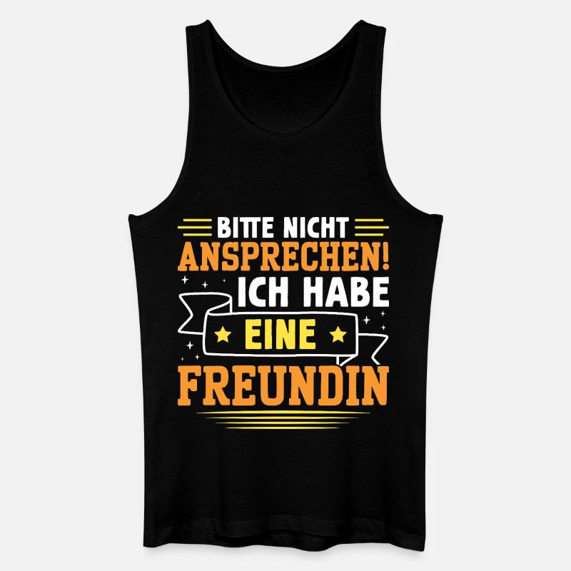 Malle BITTE NICHT ANSPRECHEN Lustiges - Männer Bio Tank Top - Schwarz