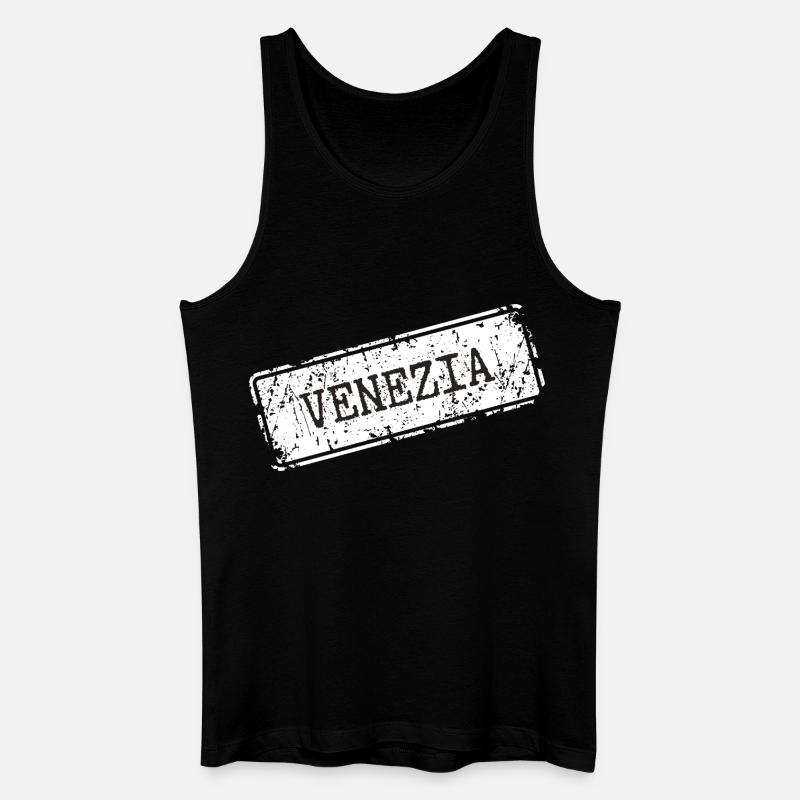 Venezia Stadtsilhouette Design - Männer Bio Tank Top - Schwarz