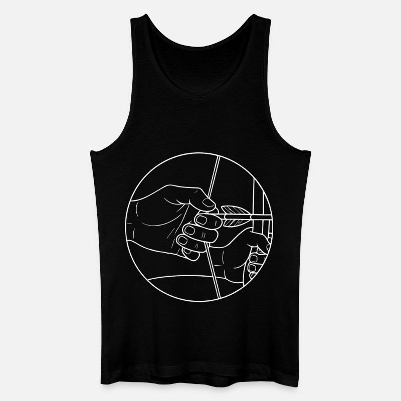 Bogenschießen Bogenschütze Ziel Design - Männer Bio Tank Top - Schwarz