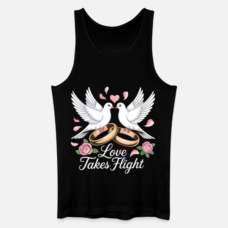 Liebe Tauben - Männer Bio Tank Top - Schwarz
