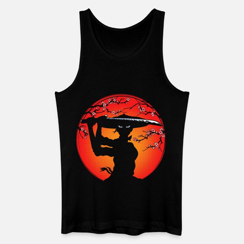 Samurai-Mädchen - Männer Bio Tank Top - Schwarz