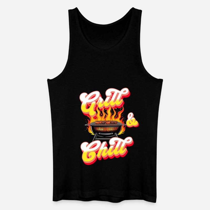 Grillen BBQ Grill - Männer Bio Tank Top - Schwarz