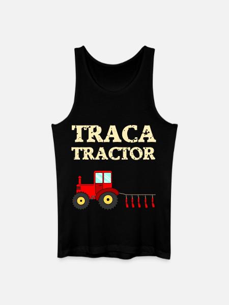 Traca Tractor - Men’s Organic Tank Top - black