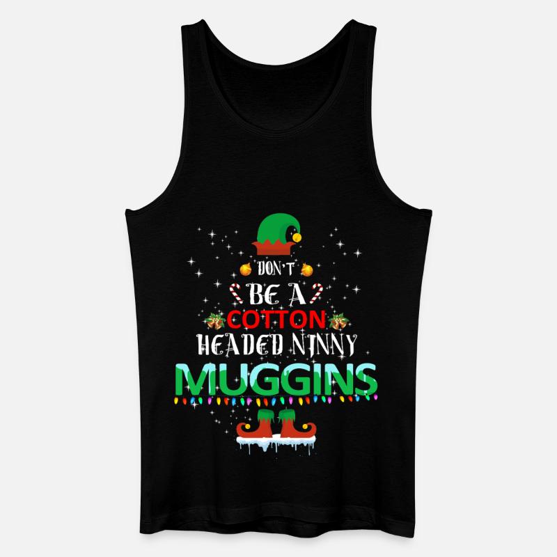 Baumwollkopf Muggins Weihnachten - Männer Bio Tank Top - Schwarz