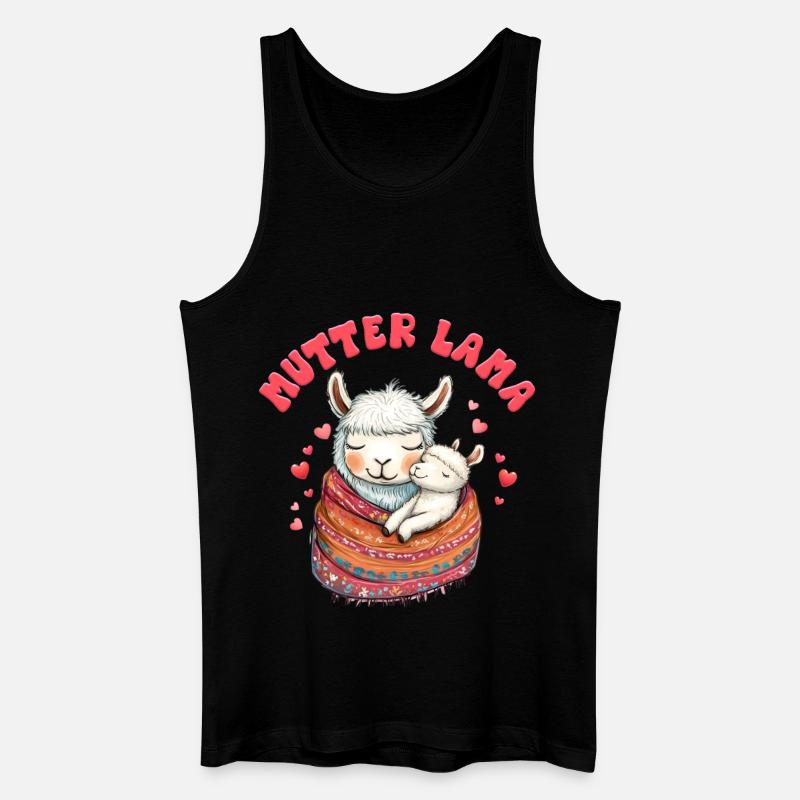 Bald Mama MAMA LLAMA MUTTER Lustiges - Männer Bio Tank Top - Schwarz