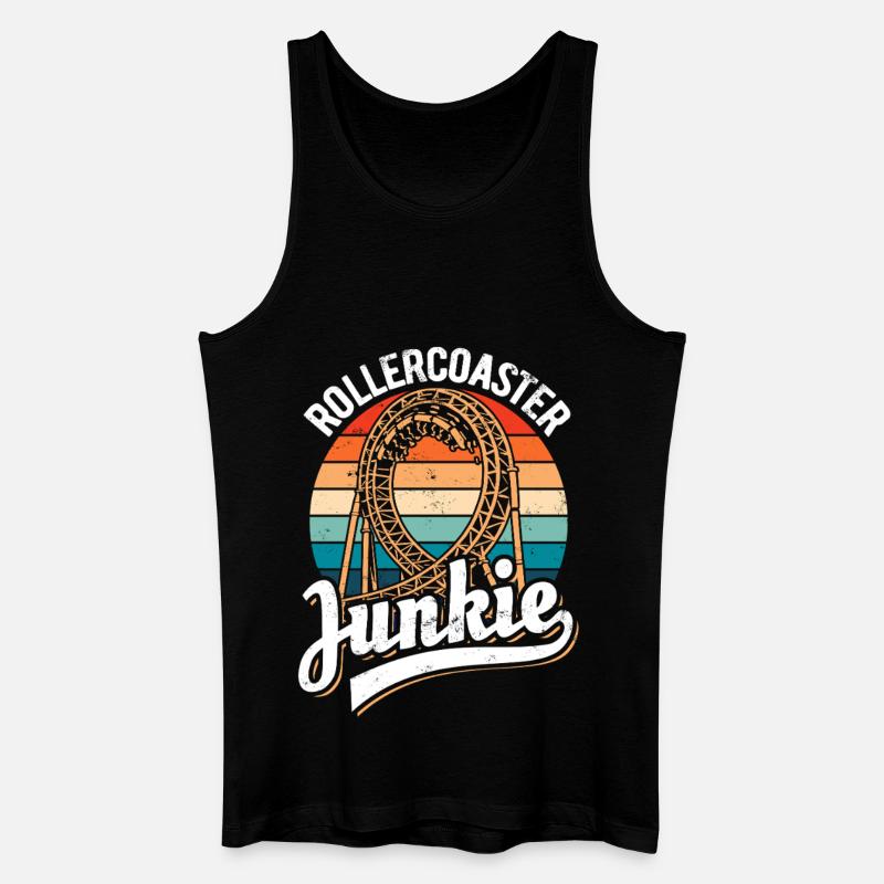 Rollercoaster Junkie - Roller Coaster - Loop - Men’s Organic Tank Top - black