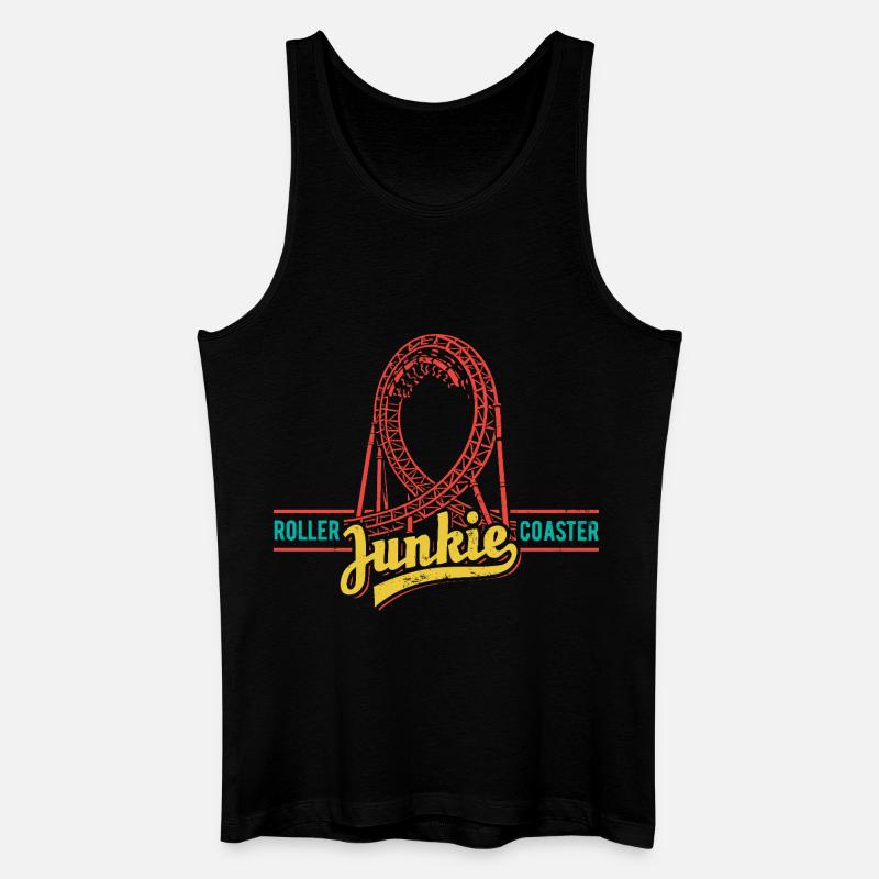 Rollercoaster Junkie - Roller Coaster - Loop - Men’s Organic Tank Top - black