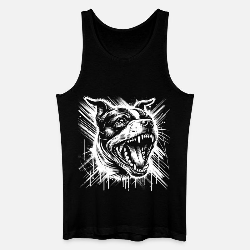 Cooler Staffordshire Bullterrier Graffiti Stil - Männer Bio Tank Top - Schwarz