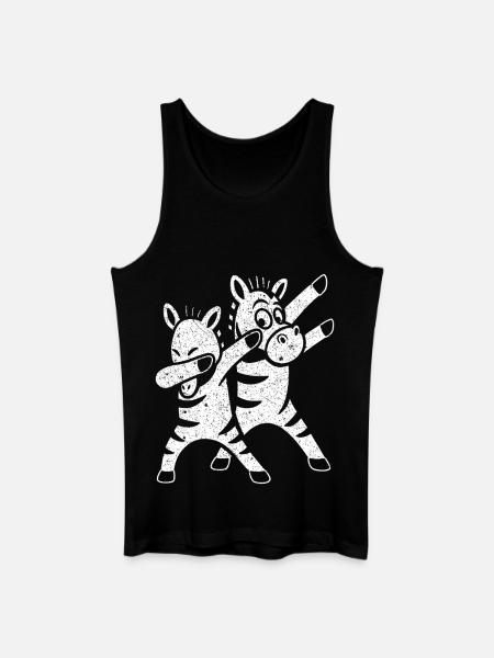 Funny Dancing Zebras Dabbing - Men’s Organic Tank Top - black