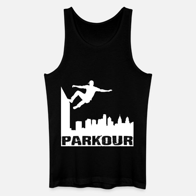 Parkour - Männer Bio Tank Top - Schwarz