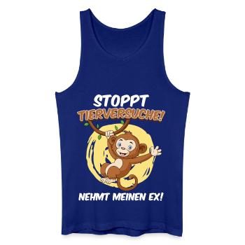 Animal welfare STOP ANIMAL TESTING TAKE MY EX - Men’s Organic Tank Top - royal blue - Front