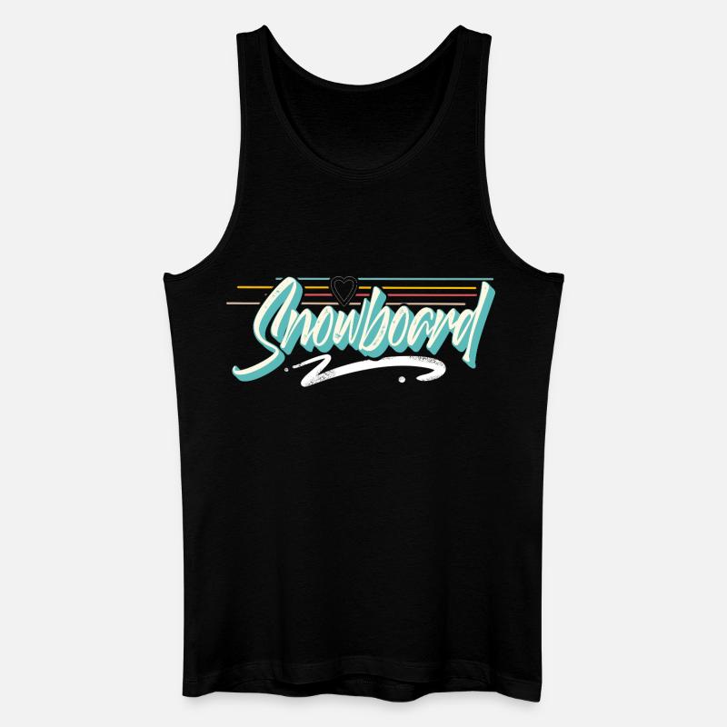 Snowboard - Männer Bio Tank Top - Schwarz
