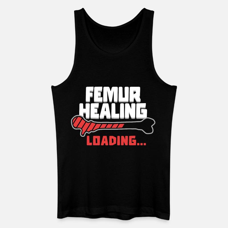 Gebrochener Oberschenkel Femur Healing Loading - Männer Bio Tank Top - Schwarz