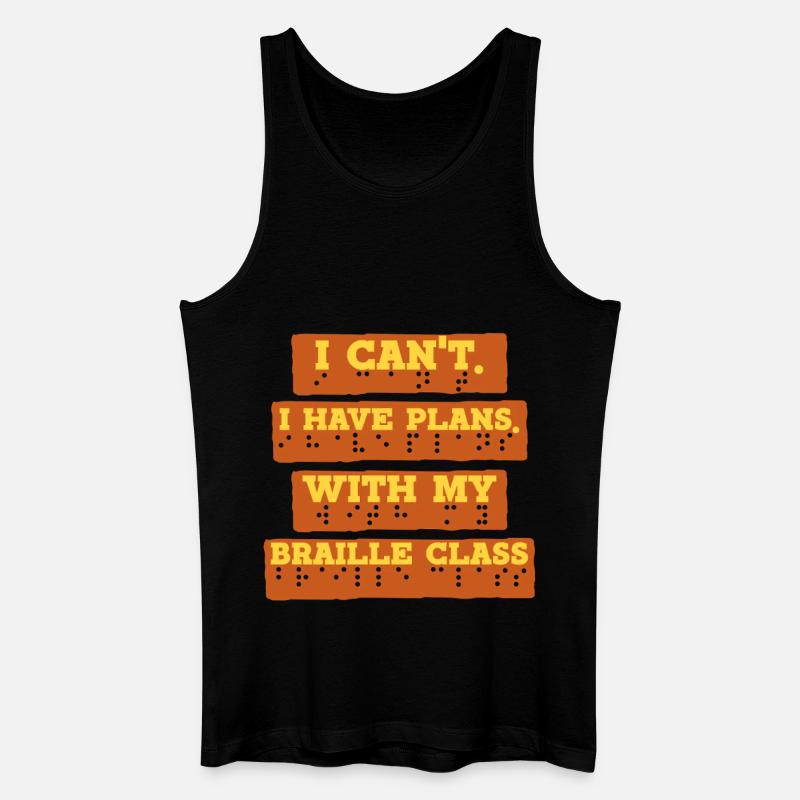 Braille Lehrer Blindenschrift Braille Class - Männer Bio Tank Top - Schwarz