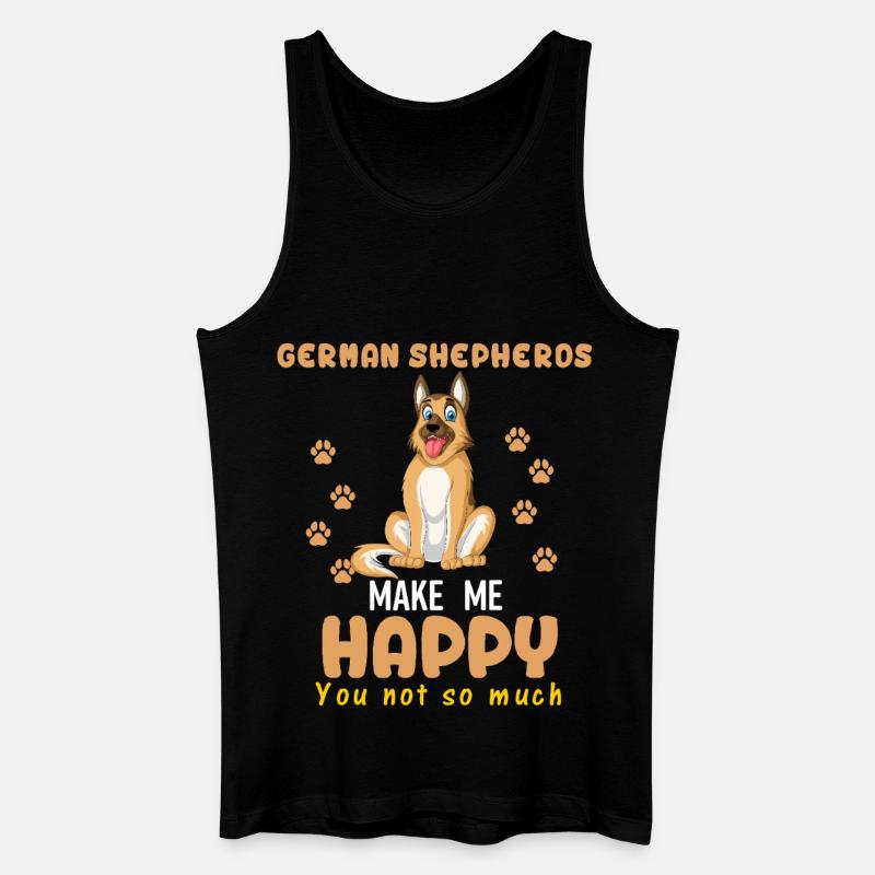 Deutscher Schäferhund Glück - Männer Bio Tank Top - Schwarz