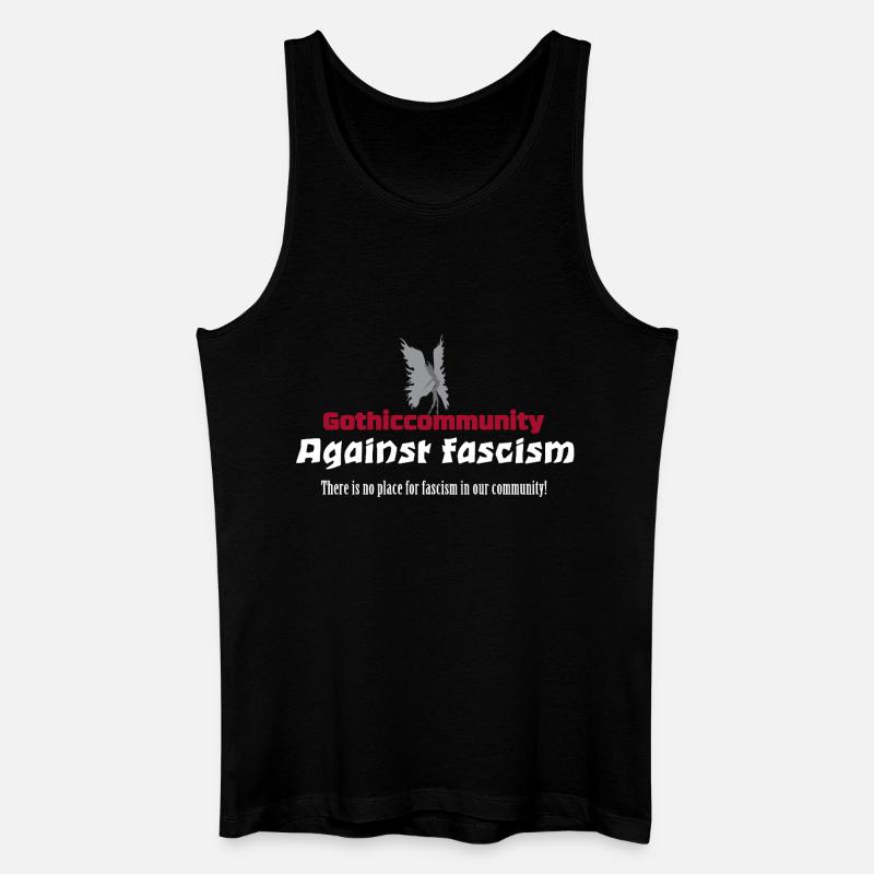 Againstfascism - Männer Bio Tank Top - Schwarz