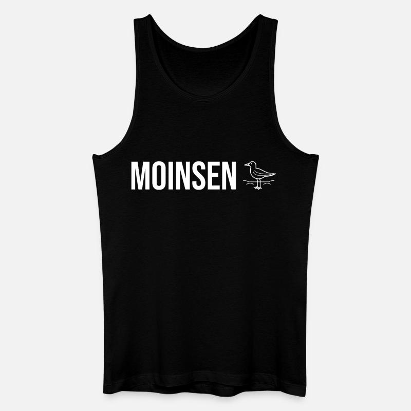 "Moinsen" - Möwen Edition - Männer Bio Tank Top - Schwarz