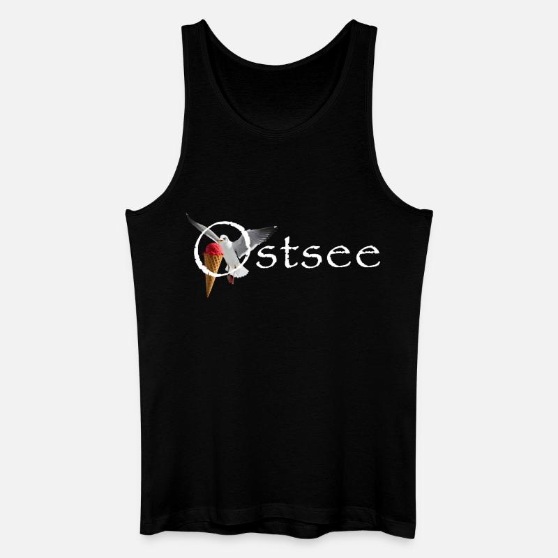Ostsee Möwe Eisräuber Raubvogel - Männer Bio Tank Top - Schwarz
