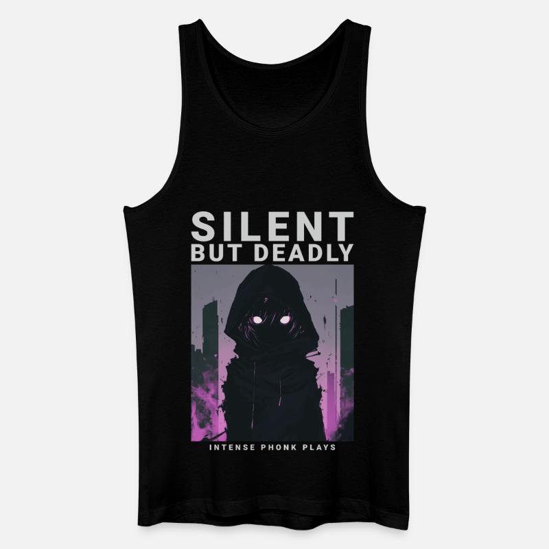 Silent But Deadly Phonk Dark Aesthetic - Männer Bio Tank Top - Schwarz