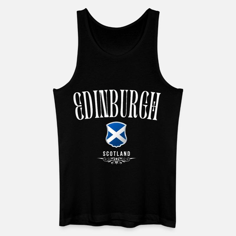 Edinburgh Schottland, Souvenir Edinburgh - Männer Bio Tank Top - Schwarz