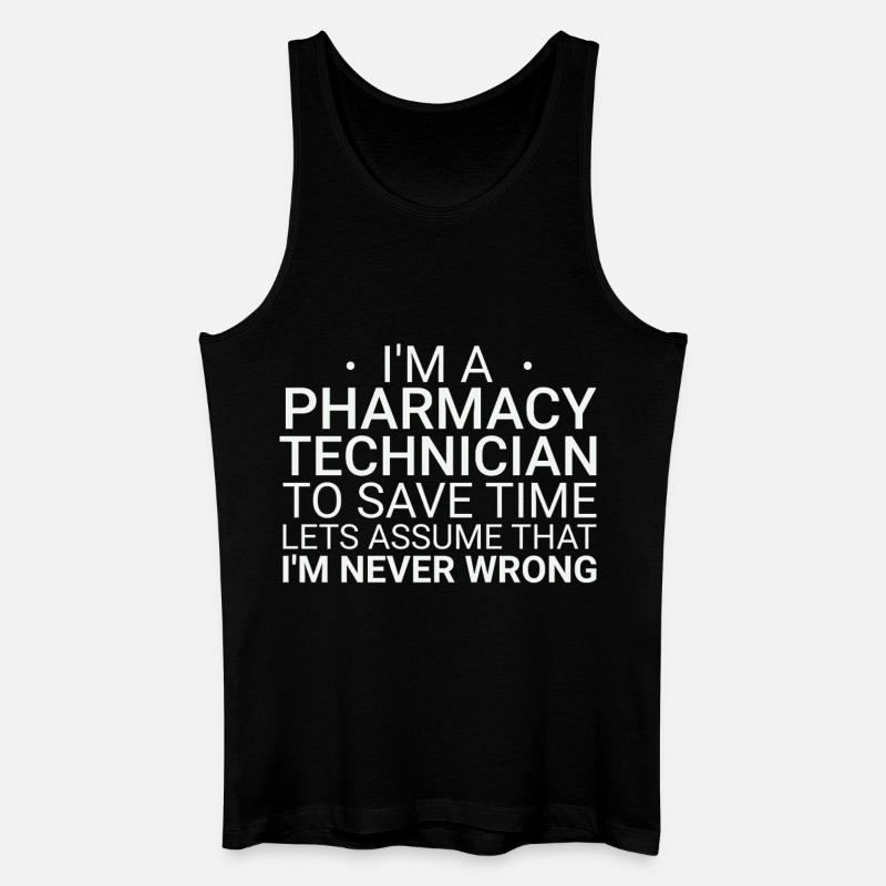 Pharmacy technician Never Wrong - Männer Bio Tank Top - Schwarz