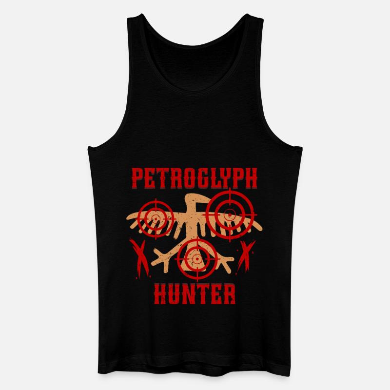 Petroglyph Hunter Petroglyphen Piktogramme - Männer Bio Tank Top - Schwarz