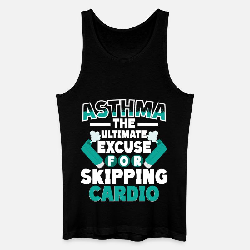 Asthma Asthmatiker Skipping Cardio - Männer Bio Tank Top - Schwarz