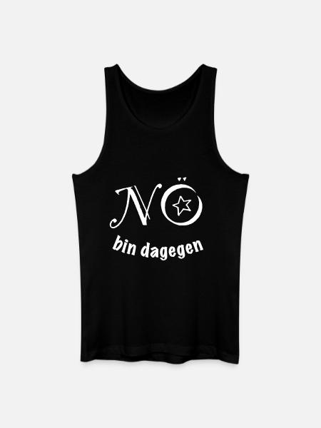 NÖ - BIN DAGEGEN - Männer Bio Tank Top - Schwarz