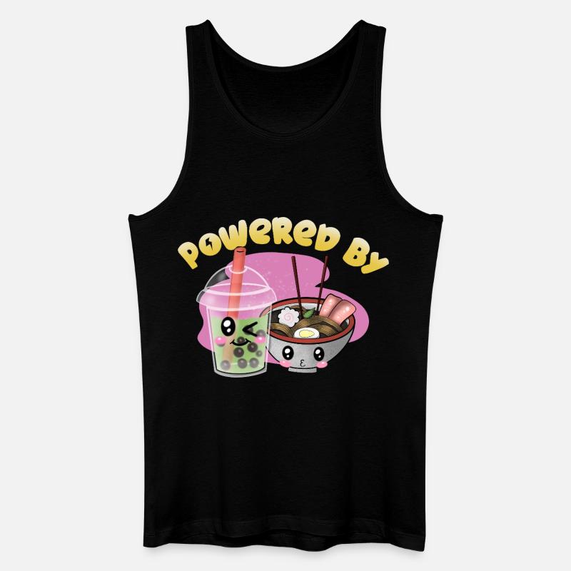 Powered by Ramen - Männer Bio Tank Top - Schwarz