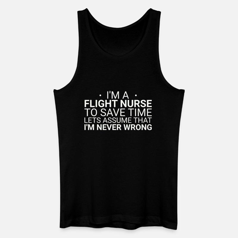 Flight Nurse Never Wrong Luftrettung - Männer Bio Tank Top - Schwarz