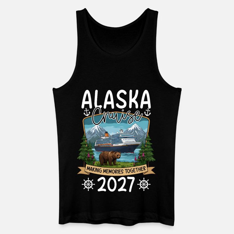 Alaska Kreuzfahrt Erinnerungsdesign - Männer Bio Tank Top - Schwarz