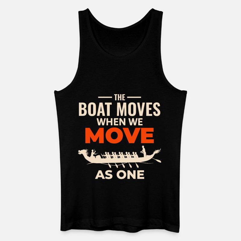 Drachenboot Unity Design - Männer Bio Tank Top - Schwarz