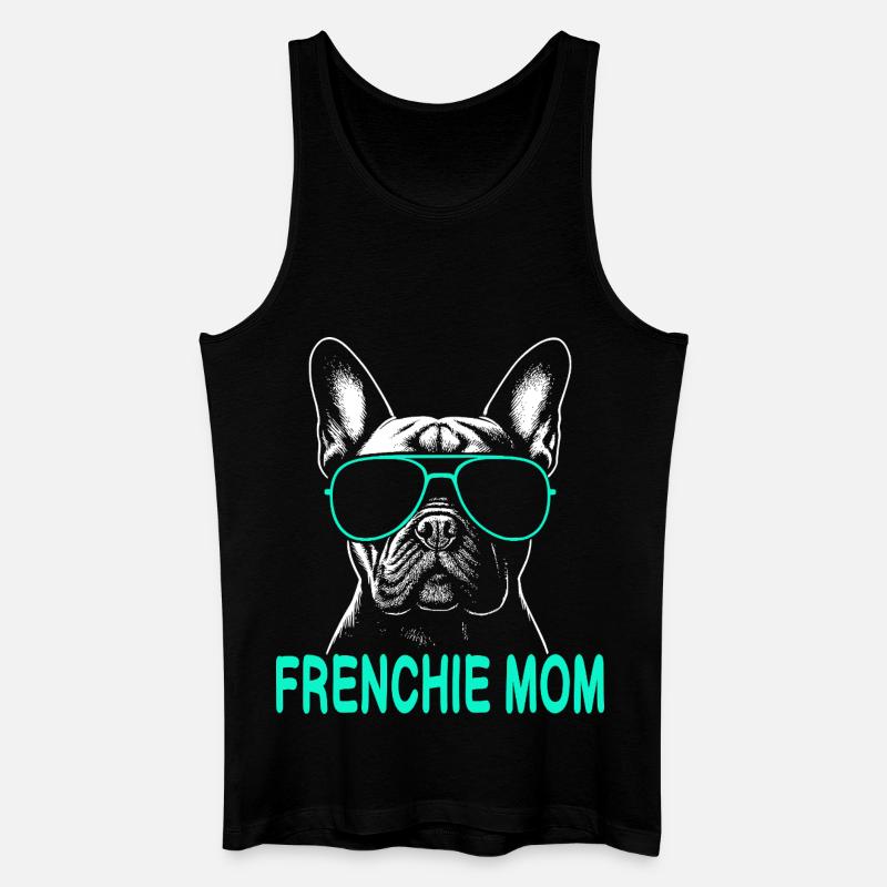 Frenchie Mom  - Männer Bio Tank Top - Schwarz