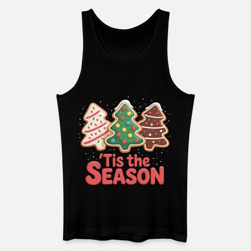 Weihnachten Lebkuchen Shirt - Männer Bio Tank Top - Schwarz