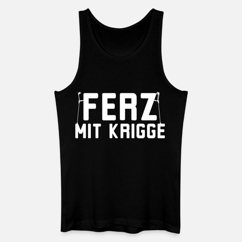Ferz avec Krigge Dialecte hessois - Débardeur bio Homme - noir