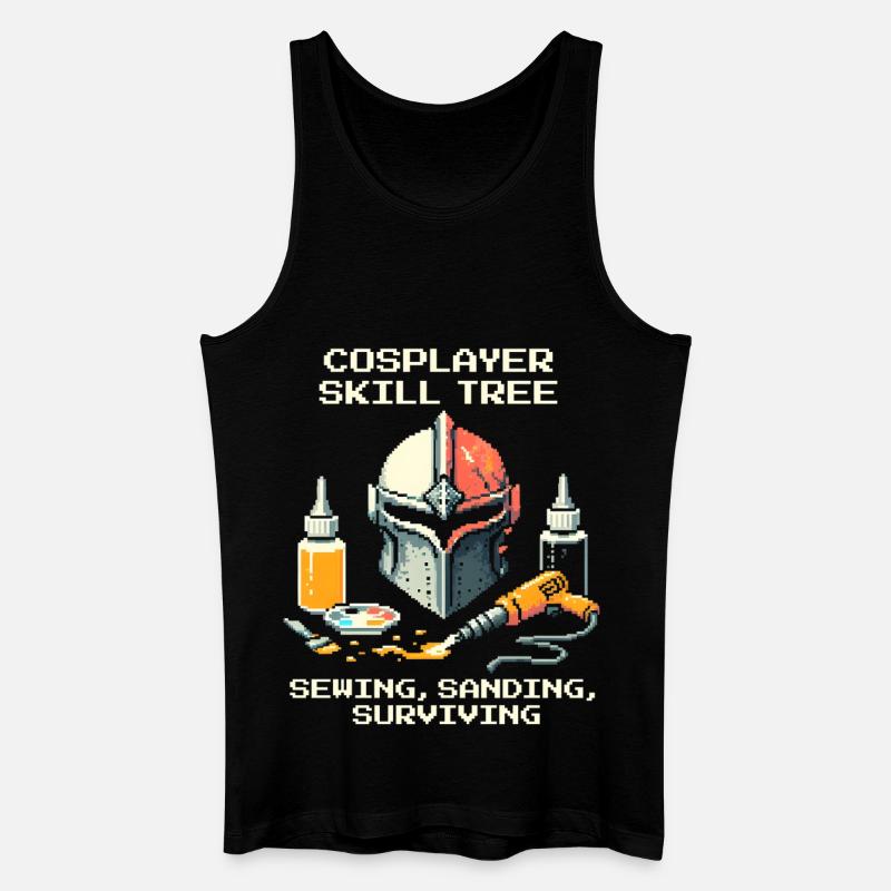 Skilltree: Sewing, Sanding, Survival | Cosplay - Men’s Organic Tank Top - black