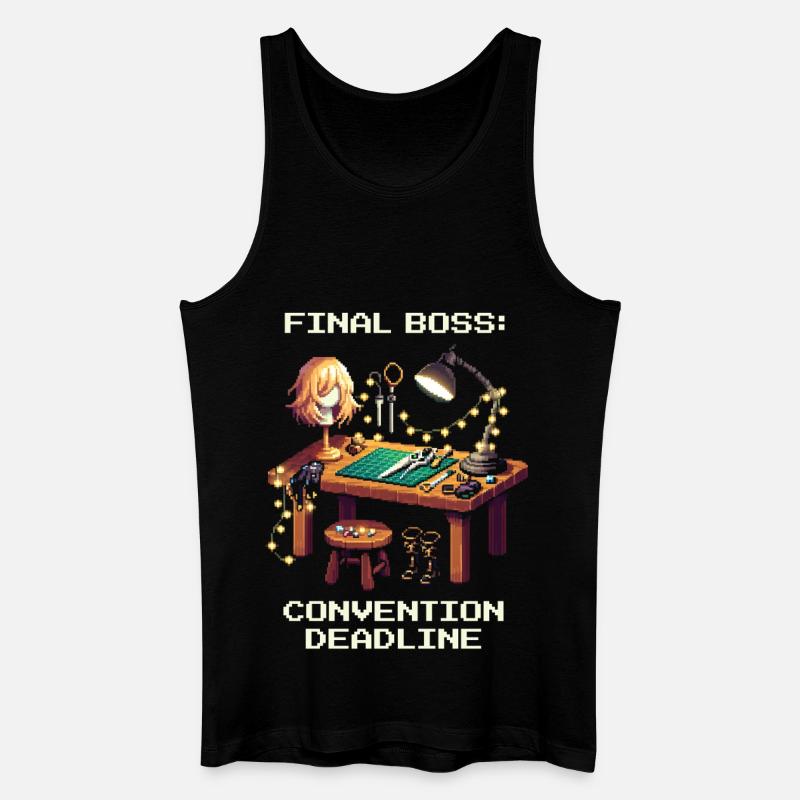 Endboss: Convention-Deadline | Cosplay - Männer Bio Tank Top - Schwarz