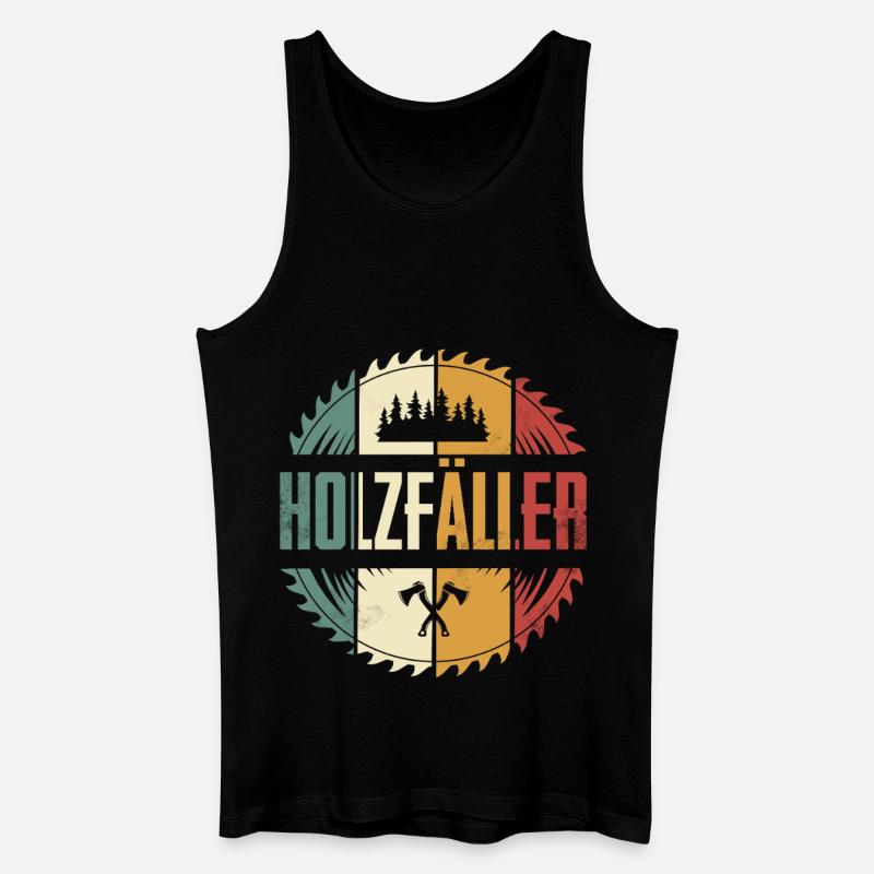 Holzfäller - Männer Bio Tank Top - Schwarz