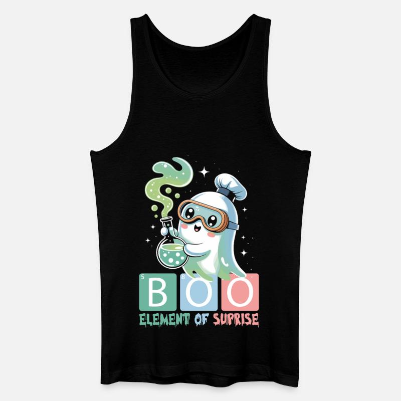 Geist Niedliche Halloween Herbst - Männer Bio Tank Top - Schwarz
