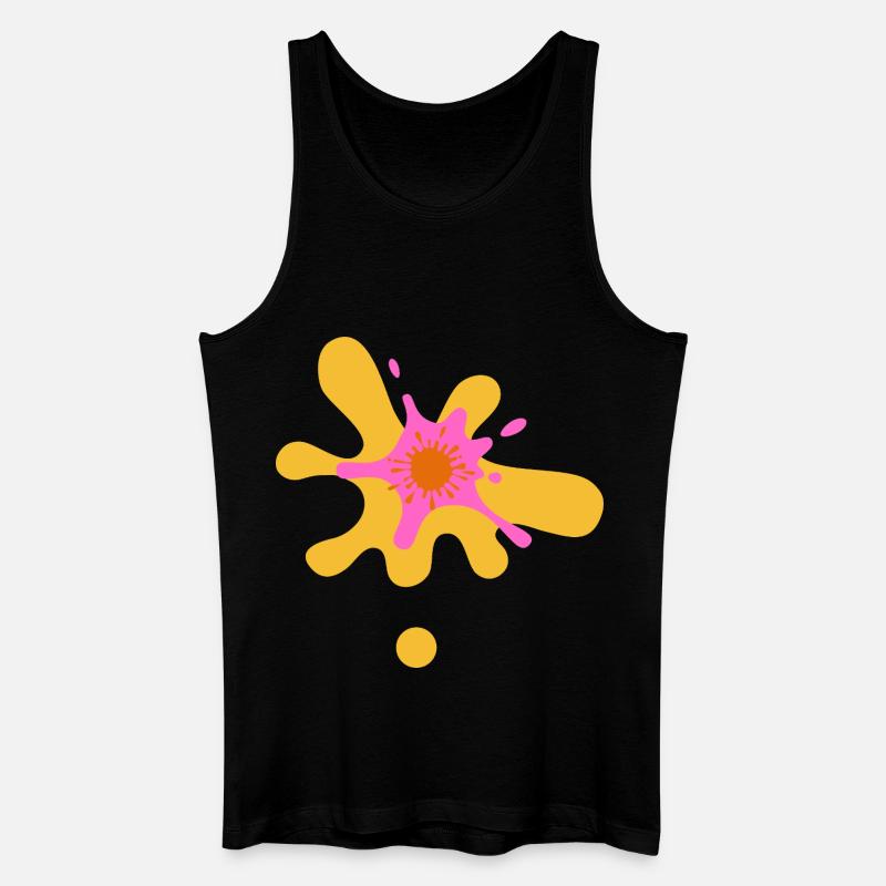 Kunstvolles Farbexplosion Design - Männer Bio Tank Top - Schwarz