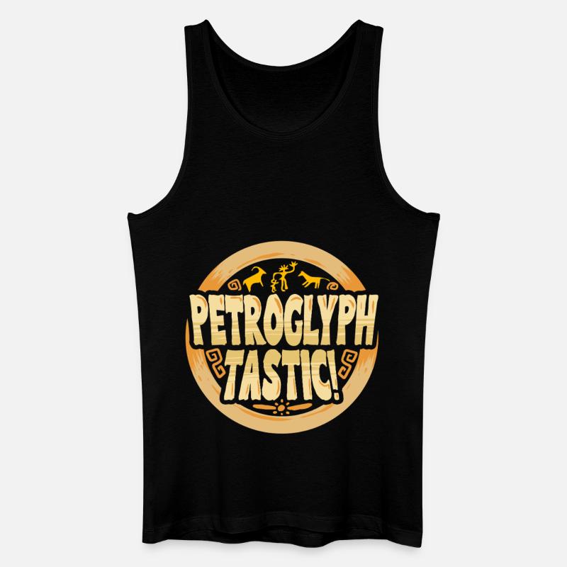 Petroglyphe Tastic Petroglyphen Piktogramme - Männer Bio Tank Top - Schwarz