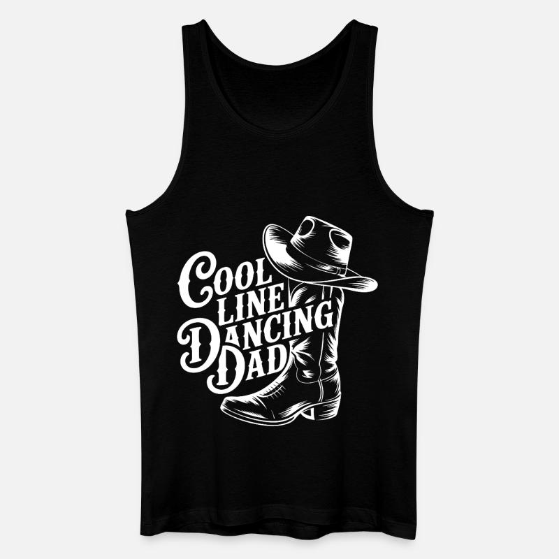 Cool Line Dancing Dad Design - Débardeur bio Homme - noir