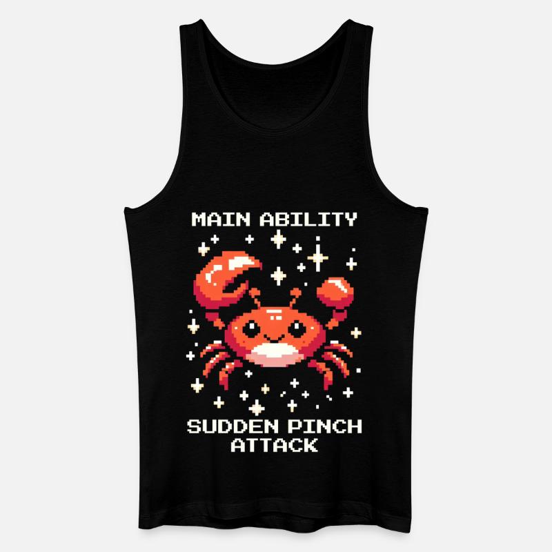 Hauptfähigkeit: Scheren-Schnappangriff | Krabbe - Männer Bio Tank Top - Schwarz