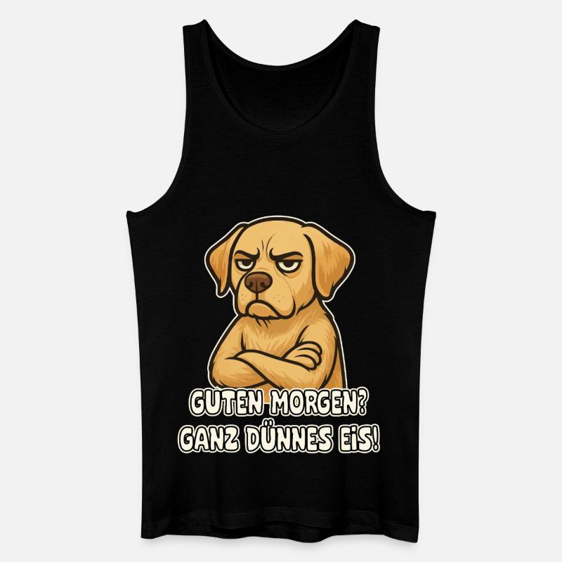 Sarkastischer Hund Labrador - Männer Bio Tank Top - Schwarz