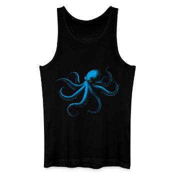 Oktopus in Monochrom - Männer Bio Tank Top - Schwarz - Vorne
