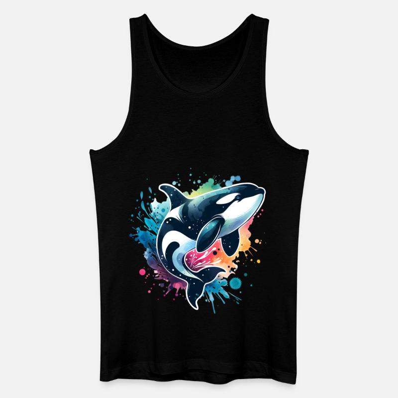 Orca Schwertwal - Männer Bio Tank Top - Schwarz