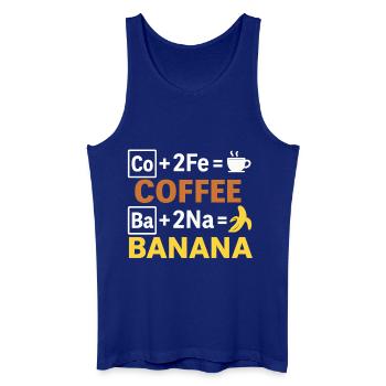Équation café-banane - Débardeur bio Homme - bleu roi - Devant