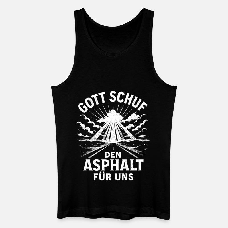 Gott schuf Asphalt - Männer Bio Tank Top - Schwarz